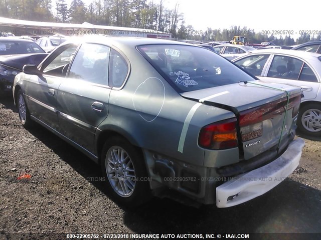 4S3BE625247203393 - 2004 SUBARU LEGACY L SPECIAL GREEN photo 3