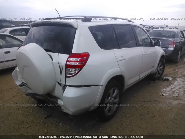 2T3YF4DV3BW094369 - 2011 TOYOTA RAV4 LIMITED WHITE photo 4