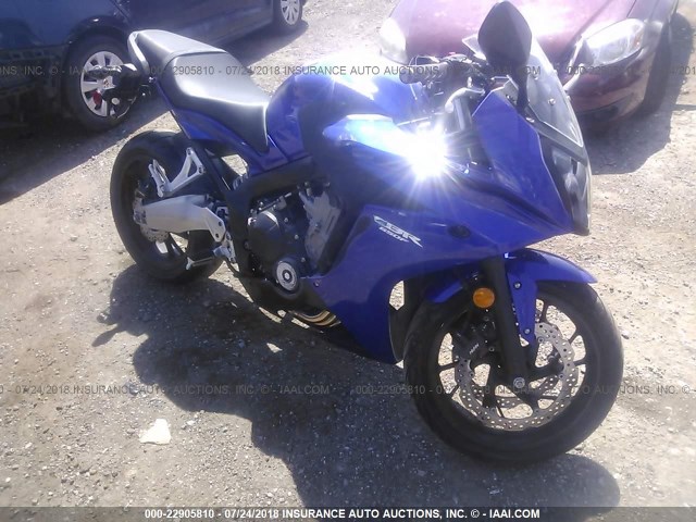 MLHRC7403E5000826 - 2014 HONDA CBR650 F BLUE photo 1