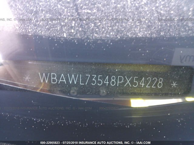 WBAWL73548PX54228 - 2008 BMW 335 I BLACK photo 9