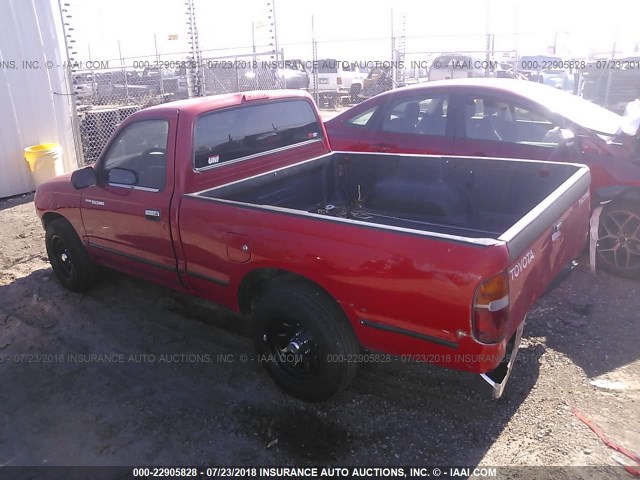 4TANL42N6YZ593430 - 2000 TOYOTA TACOMA RED photo 3