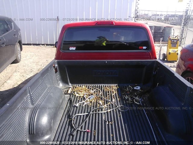 4TANL42N6YZ593430 - 2000 TOYOTA TACOMA RED photo 8