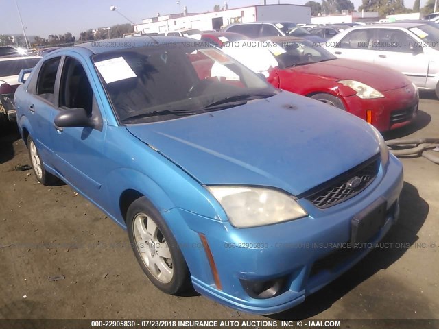 1FAFP34N67W107967 - 2007 FORD FOCUS ZX4/S/SE/SES BLUE photo 1