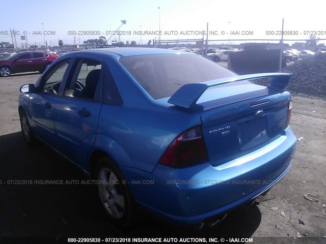 1FAFP34N67W107967 - 2007 FORD FOCUS ZX4/S/SE/SES 蓝色 照片 3