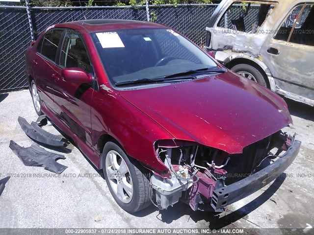2T1BY30EX5C362025 - 2005 TOYOTA COROLLA XRS RED photo 1