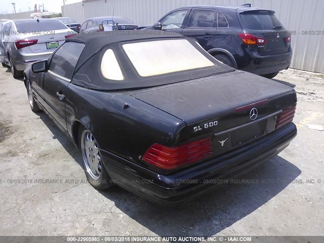 WDBFA76F4WF169518 - 1998 MERCEDES-BENZ SL 600 BLACK photo 3