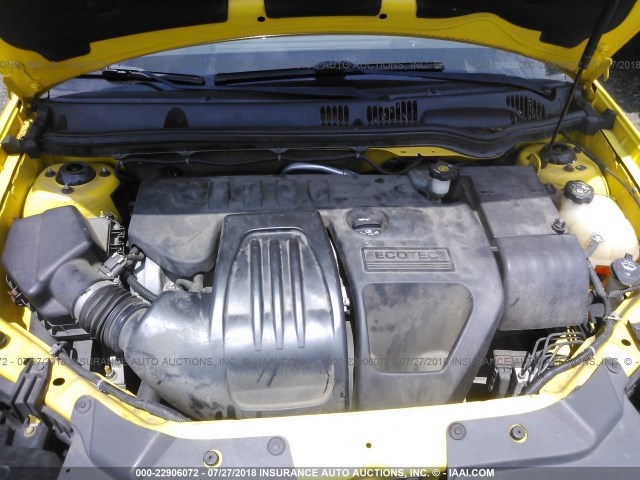 1G1AM15B477310834 - 2007 CHEVROLET COBALT SS YELLOW photo 10