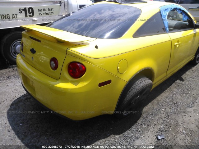 1G1AM15B477310834 - 2007 CHEVROLET COBALT SS YELLOW photo 4