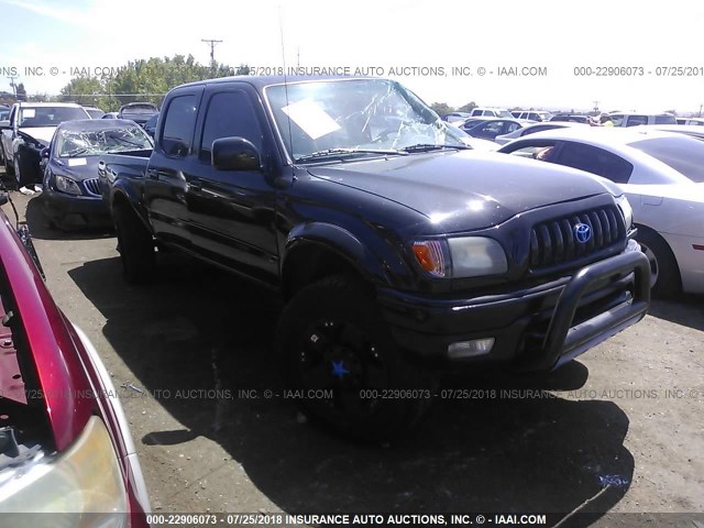 5TEGN92N52Z088494 - 2002 TOYOTA TACOMA DOUBLE CAB PRERUNNER BLACK photo 1