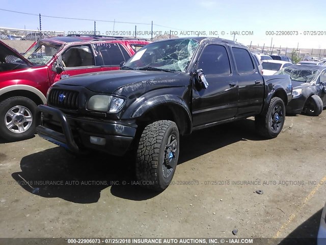 5TEGN92N52Z088494 - 2002 TOYOTA TACOMA DOUBLE CAB PRERUNNER BLACK photo 2