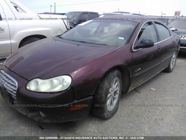 2C3HC56G61H591576 - 2001 CHRYSLER LHS MAROON photo 2