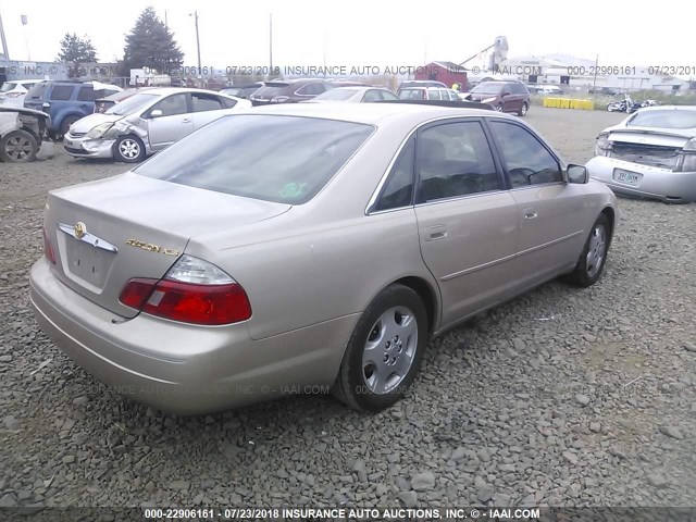 4T1BF28B13U273157 - 2003 TOYOTA AVALON XL/XLS GOLD photo 4