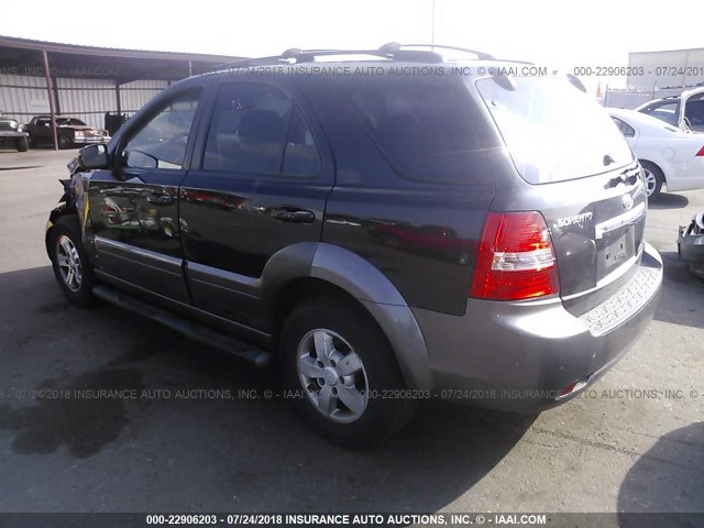 KNDJD736X75717603 - 2007 KIA SORENTO EX/LX BLACK photo 3