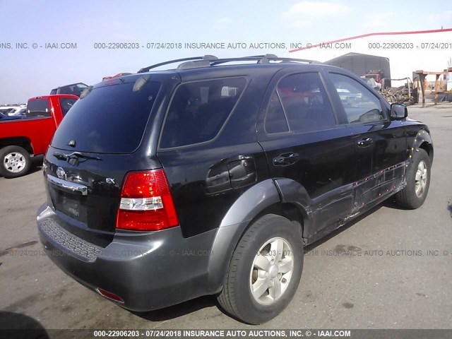 KNDJD736X75717603 - 2007 KIA SORENTO EX/LX BLACK photo 4