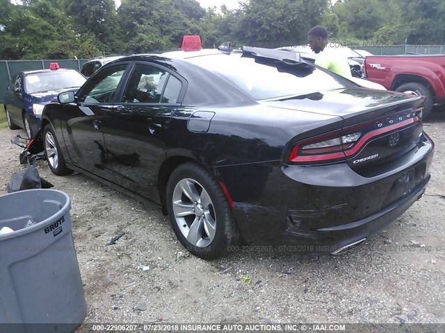 2C3CDXHG7GH227658 - 2016 DODGE CHARGER SXT BLACK photo 3