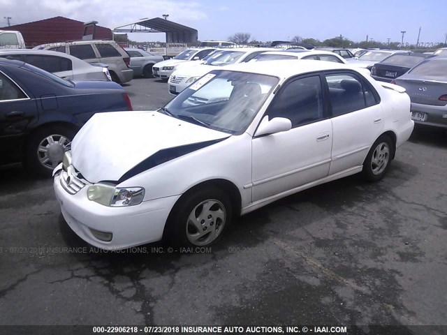 1NXBR12E01Z549202 - 2001 TOYOTA COROLLA CE/LE/S WHITE photo 2