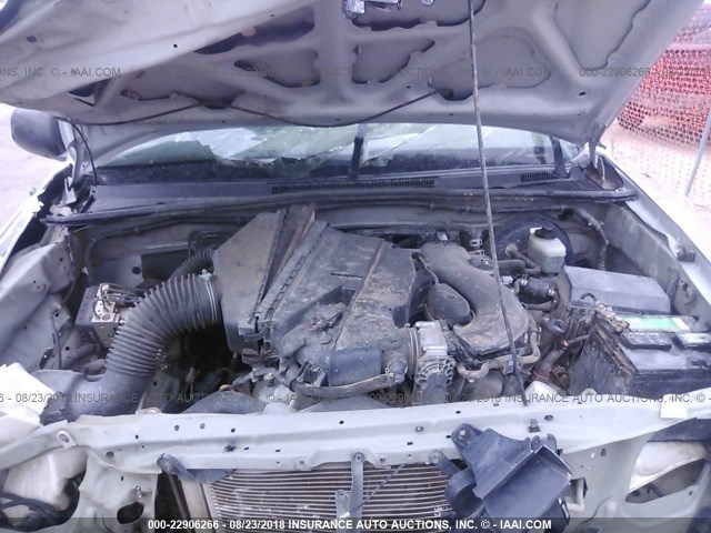 5TETU62N76Z145218 - 2006 TOYOTA TACOMA PRERUNNER ACCESS CAB SILVER photo 10