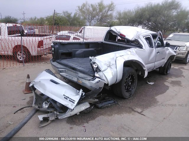 5TETU62N76Z145218 - 2006 TOYOTA TACOMA PRERUNNER ACCESS CAB SILVER photo 4