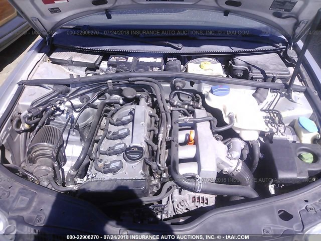 WVWPD63B43P264708 - 2003 VOLKSWAGEN PASSAT GLS SILVER photo 10