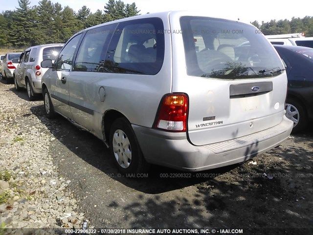 2FMZA5049YBC84514 - 2000 FORD WINDSTAR WAGON SILVER photo 3