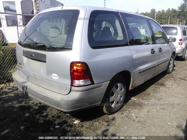 2FMZA5049YBC84514 - 2000 FORD WINDSTAR WAGON SILVER photo 4