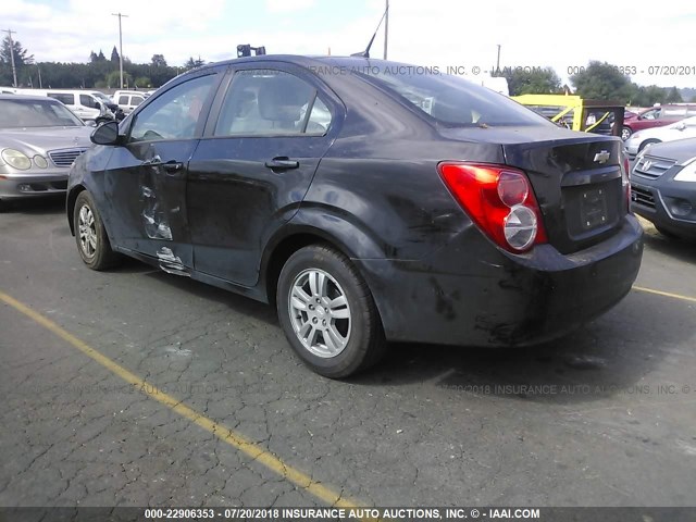 1G1JA5SH5C4218880 - 2012 CHEVROLET SONIC LS 黑色 照片 3