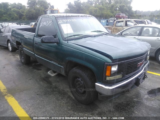 1GTEK14W3VZ546783 - 1997 GMC SIERRA K1500 GREEN photo 1