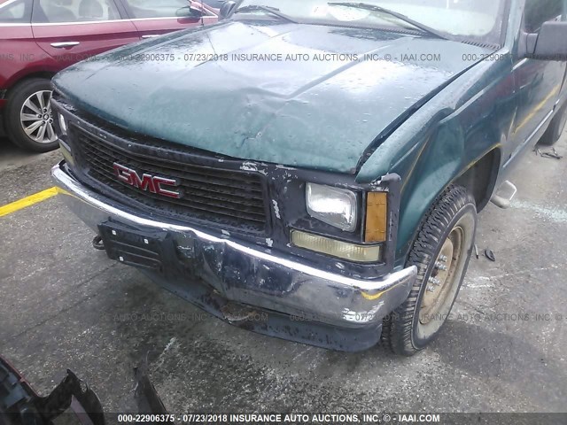 1GTEK14W3VZ546783 - 1997 GMC SIERRA K1500 GREEN photo 6