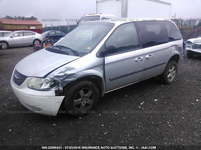 1D4GP45R46B571869 - 2006 DODGE CARAVAN SXT SILVER photo 2