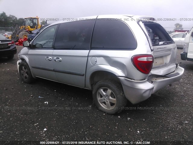 1D4GP45R46B571869 - 2006 DODGE CARAVAN SXT SILVER photo 3