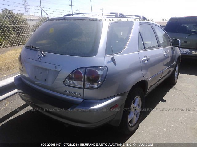 JTJHF10U810188629 - 2001 LEXUS RX 300 SILVER photo 4