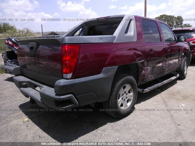 3GNEC12Z05G272394 - 2005 CHEVROLET AVALANCHE C1500 MAROON photo 4