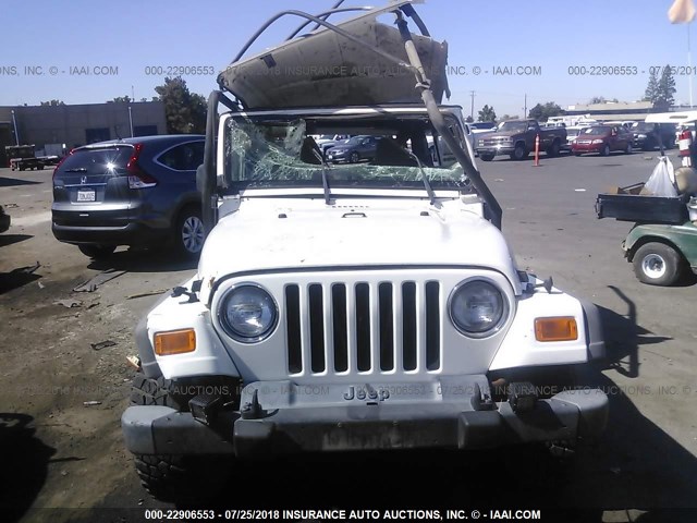 1J4FA49S75P316765 - 2005 JEEP WRANGLER / TJ SPORT WHITE photo 6