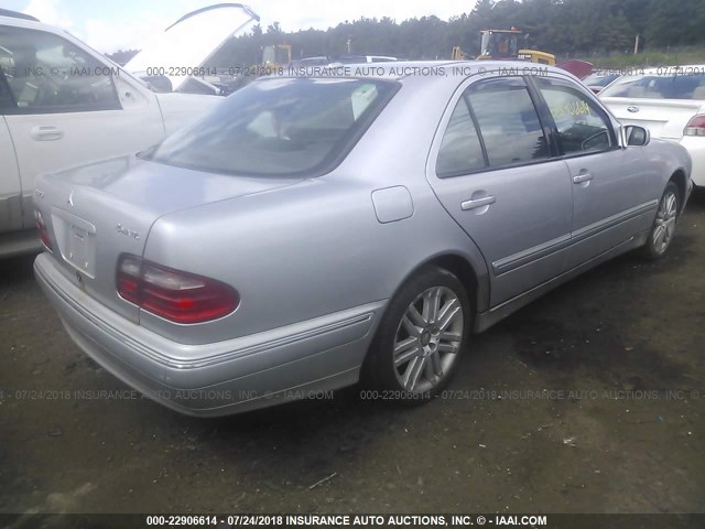 WDBJF82J3YX033678 - 2000 MERCEDES-BENZ E 320 4MATIC SILVER photo 4