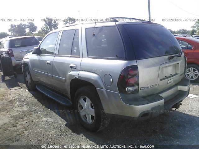 1GNDT13S822343505 - 2002 CHEVROLET TRAILBLAZER  TAN photo 3