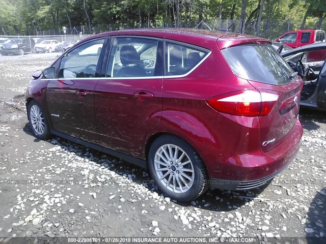 1FADP5BU8DL536182 - 2013 FORD C-MAX SEL RED photo 3