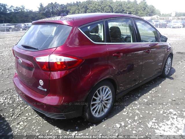 1FADP5BU8DL536182 - 2013 FORD C-MAX SEL RED photo 4