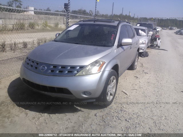 JN8AZ08T14W226709 - 2004 NISSAN MURANO SL/SE SILVER photo 2