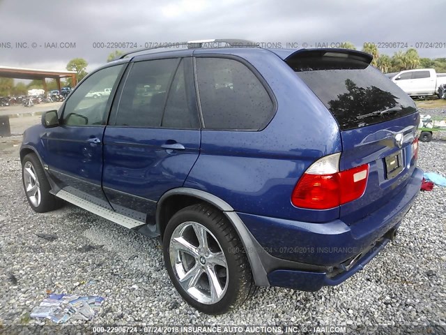 5UXFA93515LE82469 - 2005 BMW X5 4.8IS BLUE photo 3