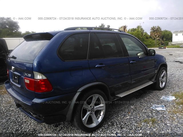 5UXFA93515LE82469 - 2005 BMW X5 4.8IS BLUE photo 4