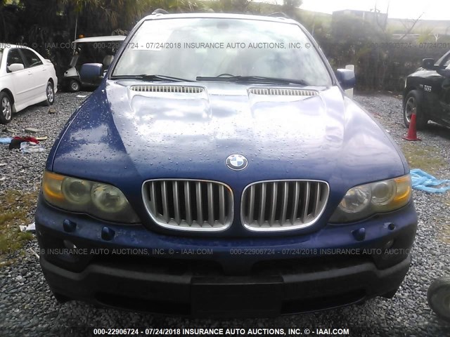 5UXFA93515LE82469 - 2005 BMW X5 4.8IS BLUE photo 6