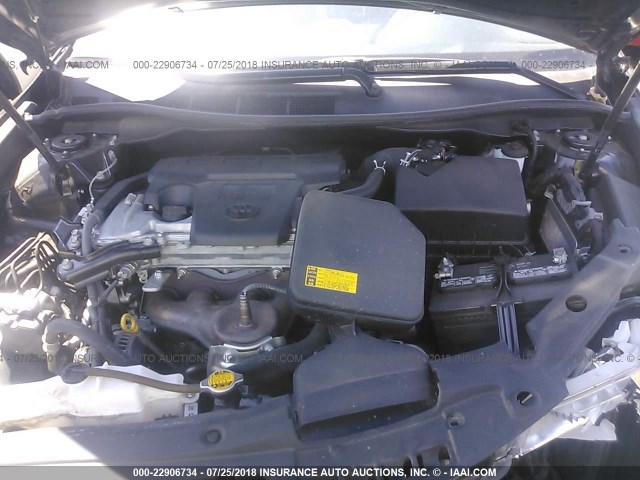 4T1BF1FK1CU141674 - 2012 TOYOTA CAMRY SE/LE/XLE BLACK photo 10