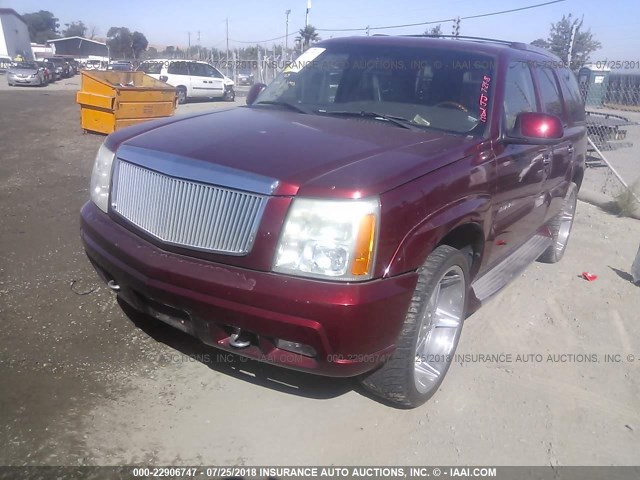 1GYEK63N22R112463 - 2002 CADILLAC ESCALADE LUXURY BURGUNDY photo 2