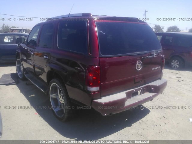 1GYEK63N22R112463 - 2002 CADILLAC ESCALADE LUXURY BURGUNDY photo 3