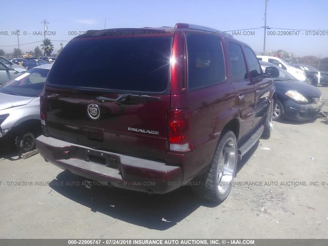 1GYEK63N22R112463 - 2002 CADILLAC ESCALADE LUXURY 勃艮第红 照片 4
