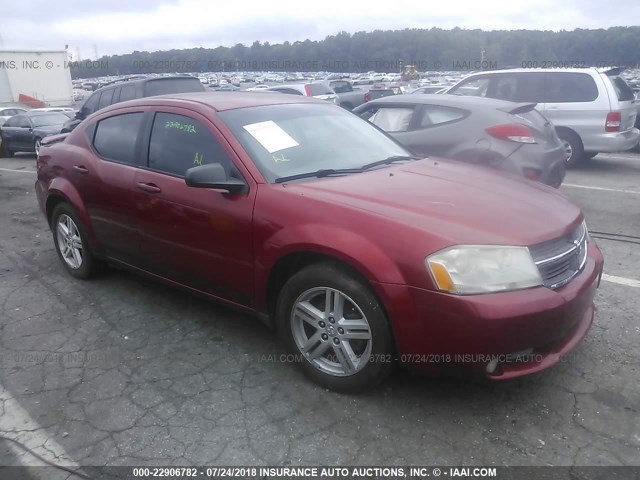 1B3LC56KX8N684291 - 2008 DODGE AVENGER SXT RED photo 1