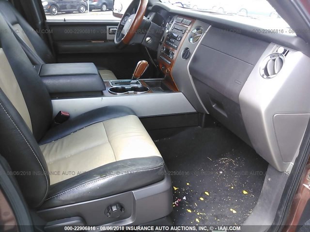 1FMFK17577LA27471 - 2007 FORD EXPEDITION EL EDDIE BAUER Dark Brown photo 5