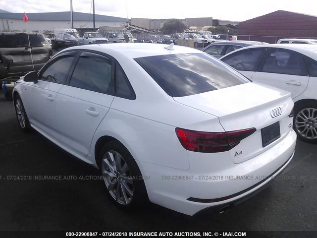 WAUKMAF42HN050181 - 2017 AUDI A4 ULTRA PREMIUM WHITE photo 3