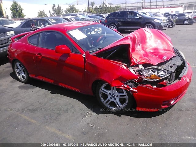 KMHHN65F94U133550 - 2004 HYUNDAI TIBURON GT RED photo 1