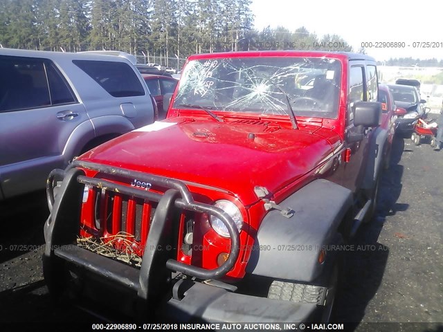 1C4AJWAGXCL224217 - 2012 JEEP WRANGLER SPORT 红色 照片 6